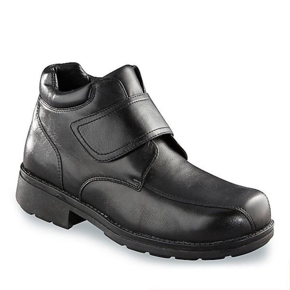 New Men's Propet RODNEY black leather strap boot